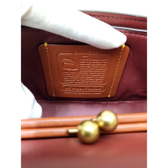 Coach Ladies Dinky Crystal Pink Leather Chain Strap Kisslock Crossbody Bag- NWT - Picture 12 of 13